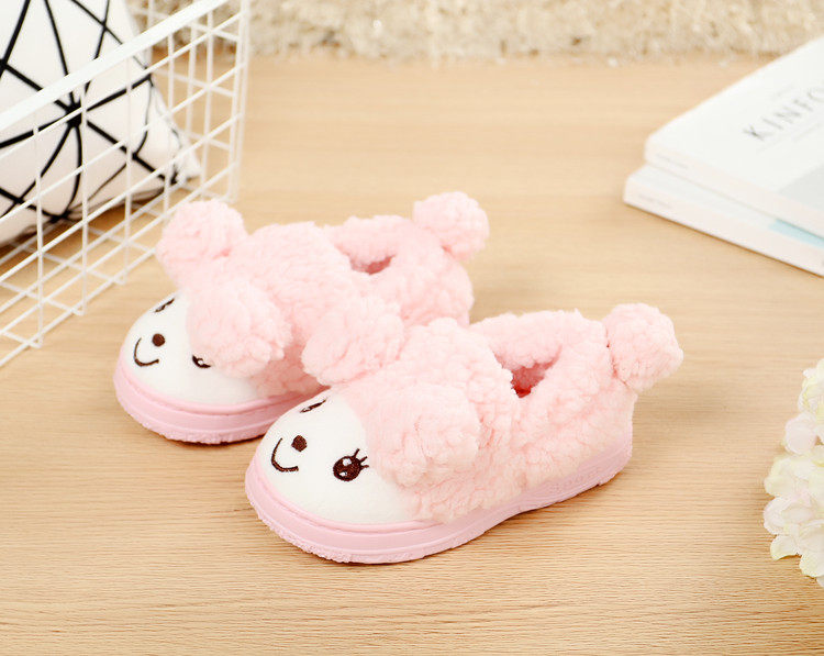 Pantoufles enfants en suède pour hiver - semelle caoutchouc - Ref 986476 Image 23