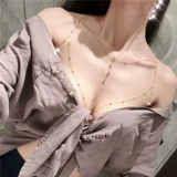 Сексуальное блестящее ожерелье, цепочка до ключиц, коллекция 2023