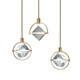 Modern Simple and Personalized Creative Stainless Steel Pendant Light Square Crystal Light Bar Restaurant Light Diamond Crystal Chandelier