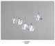 Modern Simple and Personalized Creative Stainless Steel Pendant Light Square Crystal Light Bar Restaurant Light Diamond Crystal Chandelier