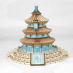Beijing Temple of Heaven Ancient Style Architectural Model DIY Wooden Puzzle Adult Educational Wooden 3D Assembly Taipan Palace Building Blocks