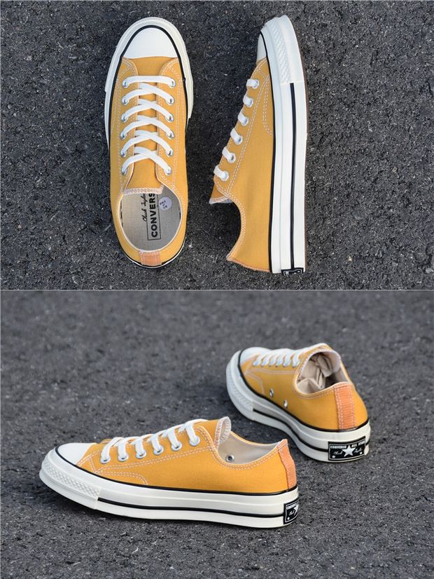 Converse Converse 1970s Samsung tiêu chuẩn màu vàng cao để giúp giày vải nam và nữ thấp 162063C / 162054C giày thể thao nam biti's