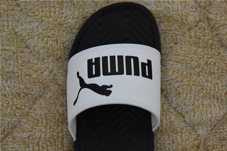 PUMA Hummer POPCAT SLIDE màu đen và trắng cổ điển đôi nam nữ mẫu dép không thấm nước dép 360265-01 - Dép thể thao dép quai ngang nữ