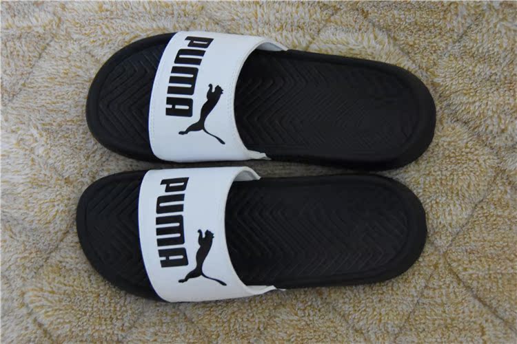 PUMA Hummer POPCAT SLIDE màu đen và trắng cổ điển đôi nam nữ mẫu dép không thấm nước dép 360265-01 - Dép thể thao giày bitas