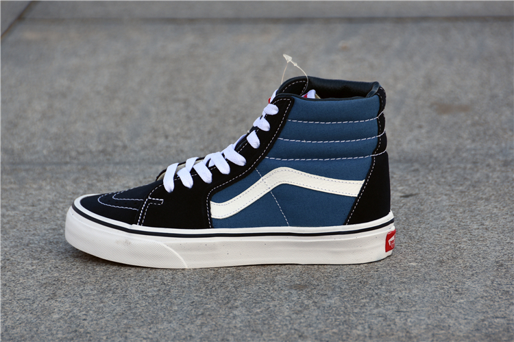 Vans cao để giúp SK8-HI cổ điển thấp để giúp OLD SKOOL màu xanh hải quân nam và nữ giày vải thường giày the thao nam hàng hiệu