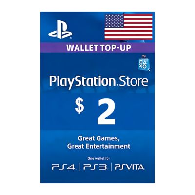 USD 2 dollars PSN Card PS5 PS4 American PlayStation credit Point Card