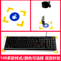 5s positioning sticker 6s positioning sticker Positioning label logo Four-angle l-shaped positioning sticker Ground round management logo brick Mobile phone desktop items right angle trash can seat positioning logo customization