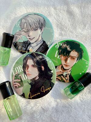 【 Perfume 】 Tom Riddle, Professor Snape, Draco Malfoy Double Flash Badge Fan Merchandise