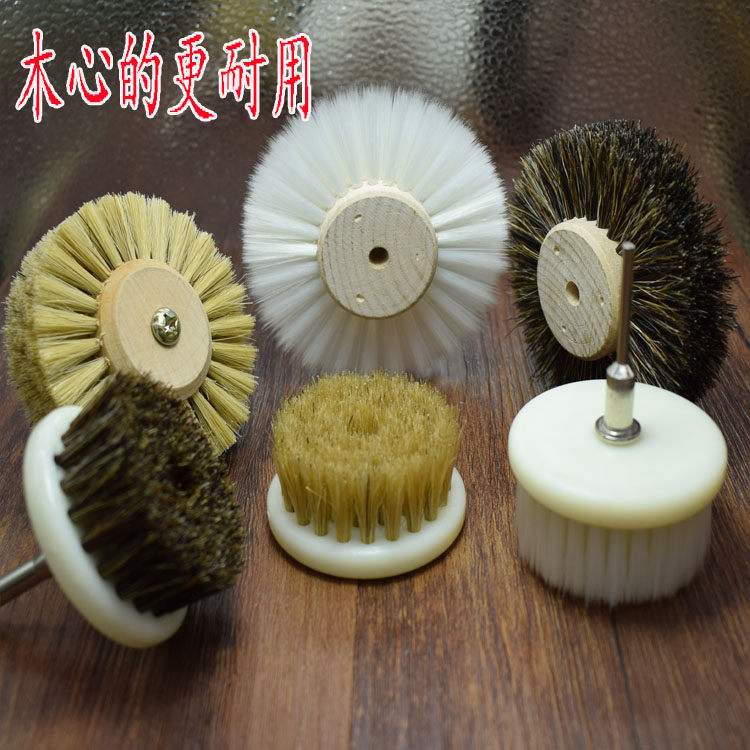 Wen play walnut electric bristle sisal horsetail nanofilament brush King Kong Bodhi Jade cleaning polishing wheel brush head