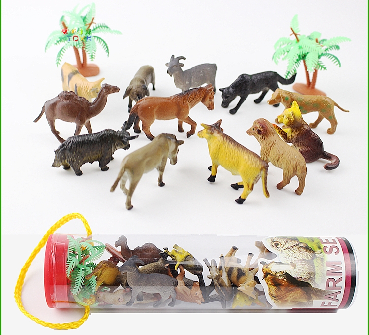 Mini kèn dạ quang nhỏ mẫu giáo khủng long trẻ em đồ chơi giáo dục mô phỏng động vật nhỏ mô hình 12 mảnh đặt - Đồ chơi gia đình búp bê hàn quốc