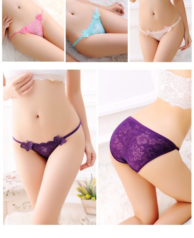 4 quần lót gợi cảm nữ ren eo thấp siêu mỏng không dấu vết nóng trong suốt lưới cám dỗ mùa hè quan lot nam