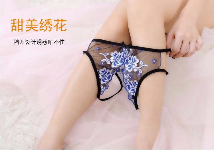 Sexy đồ lót khiêu dâm mở thong nữ trong suốt lông ren thực thấp eo nóng cám dỗ đồ lót nữ