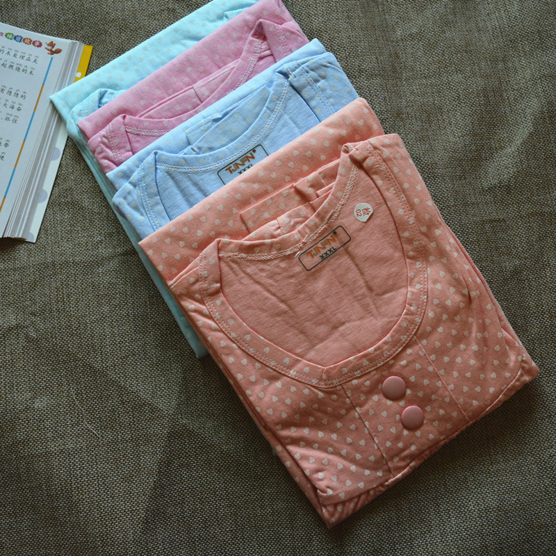 Đồ ngủ của Phụ Nữ Ngắn Tay Áo Bông Trung Niên Kích Thước Lớn Casual Cotton Mùa Hè Điều Hòa Không Khí Dịch Vụ Nhà Cotton Mặc Giản Dị