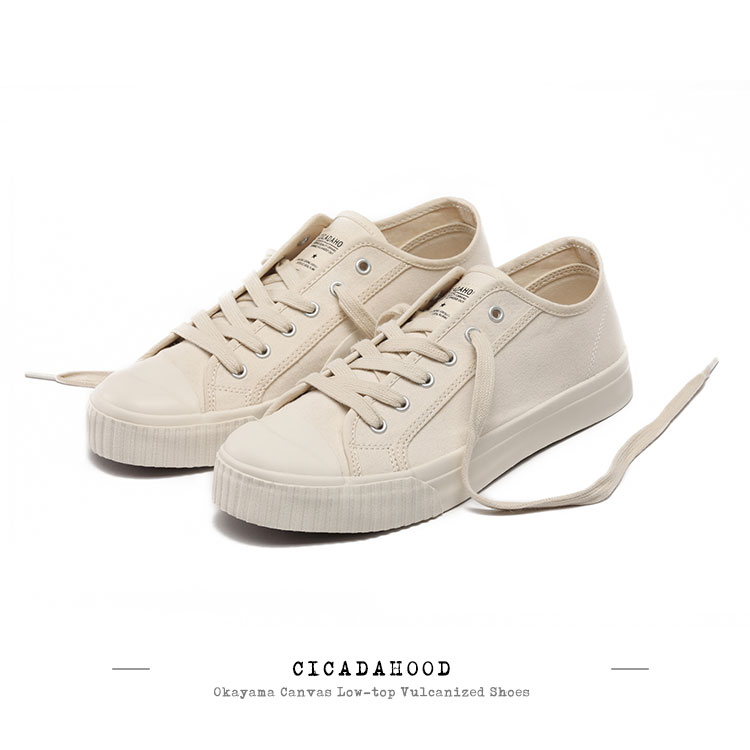Cicadahood Japan Okayama Canvas Low Bunch Vulcano Shoes Ben White Sails Cloth Shoes Original Retro Tooling