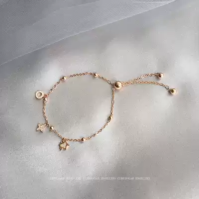 Beautiful turn over the whole body 925 sterling silver plated white gold plated rose gold pull-out adjustable ins design bracelet