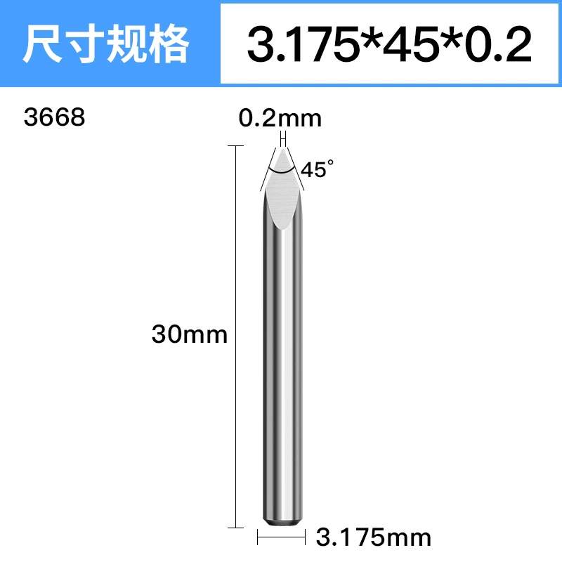 mũi khoan makita Lidiao Độ Chính Xác Cao 3.175 Dao Khắc 3 Mặt Sharp Dao 3 Mặt Ngọc Khắc Máy Công Cụ Trung Tâm Sharp dao mũi khoan kim cương mũi khoan inox 