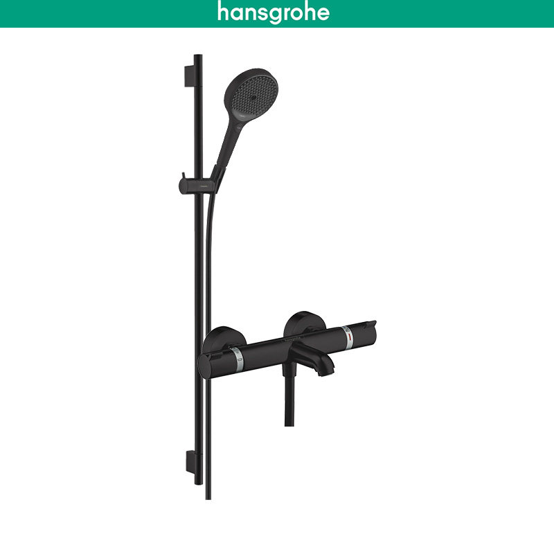 Germany Hansgrohe hansgrohe modern black environment rain 130mm thermostatic bathtub faucet shower set