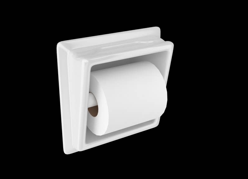 Original IMPORTED THAI MADE 93 ANNUAL PRODUCTION OF EMBEDDED DRUM TOILET PAPER RACK CERAMIC BURIED WALL DRUM TOILET PAPER TOWEL RACK