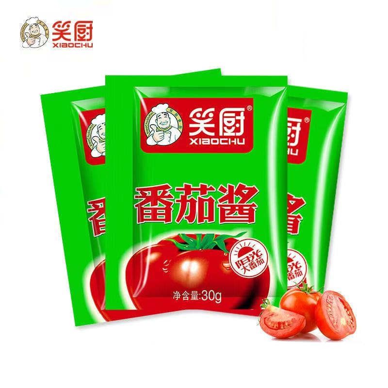 笑厨新疆番茄酱商家庭用西红柿酱0脂肪番茄红素30g*15小袋调味酱