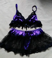 Bộ bikini màu tím ngọc trai quyến rũ Thong Thong Tanabata Bra Set với váy ren ao nguc triumph