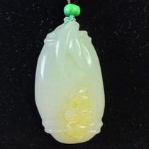 And Tian Baiyu Bamboo bat Yuanbao pendant and field jade Festival high pendant and Tian Bai Yuzhu Festival bat pendant