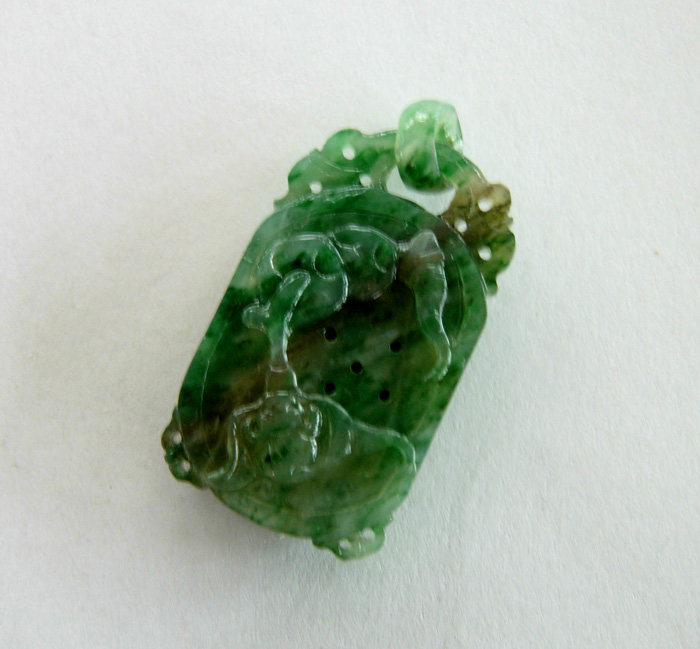 Nanyang's Dokshan Yufu in front of its eyes The pendant Youtian blue material Ping An Ruyi pendant Nanyang jade long life lock item pendant