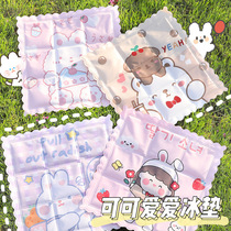 Summer cute cartoon ice mat office cushion heatstroke ice paste thick ice cushion desktop cool mat