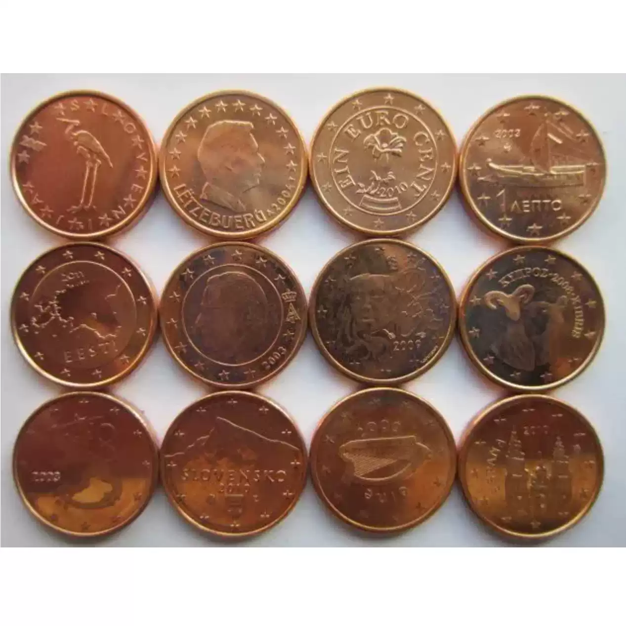 欧盟国家2欧分硬币德国法国西班牙葡萄牙爱尔兰希腊意大利等任选