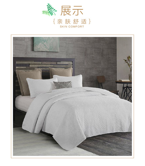 Chăn mới châu Âu ba mảnh hai mặt quilting giường bông đơn giản quilting được thêu chăn bông đệm giường - Trải giường thảm giường ngủ