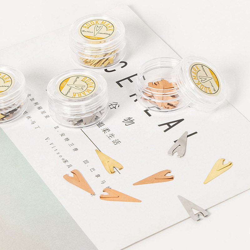 Creative water drop shape metal bookmark holder Chinese style stainless steel learning and office materials organizing cultural and creative stationery