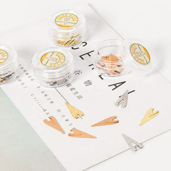 Creative Water Drop Shape Metal Bookmark Holder Chinese Style Stainless Steel Learning Office Information Organization Cultural and Creative Stationery