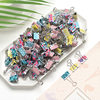 Printed long tail clip small swallowtail clip bill clip stationery office supplies colorful cute classification storage clip