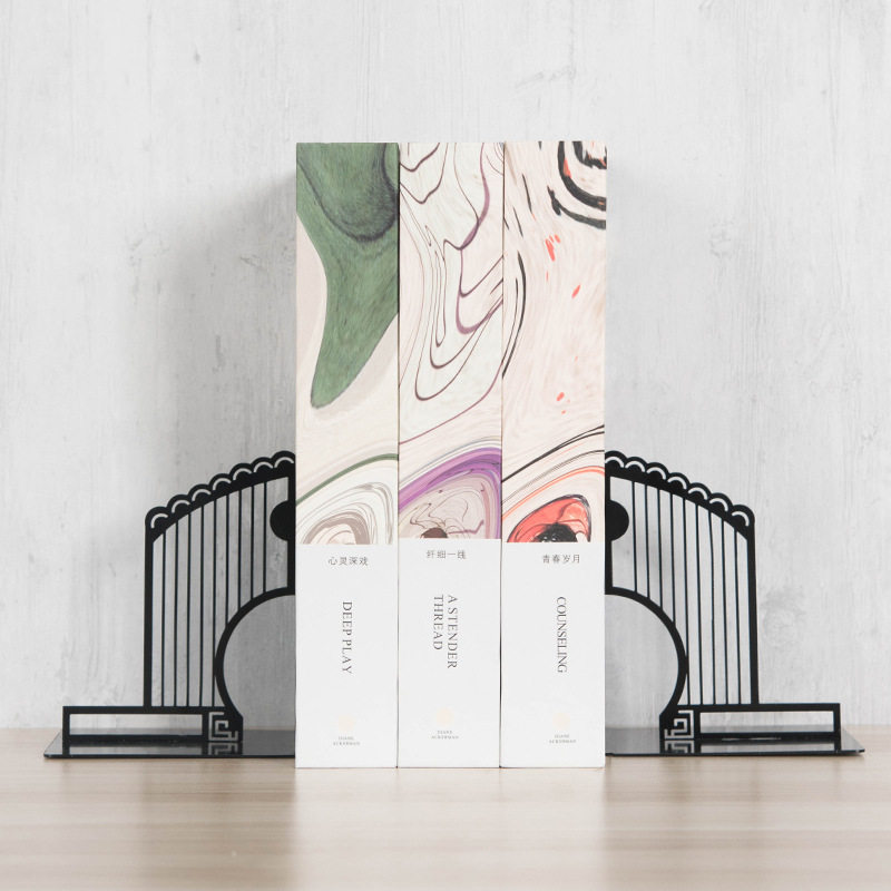 National style bookends, creative retro simple vertical bookends, metal dividers, desktop bookshelf bezels