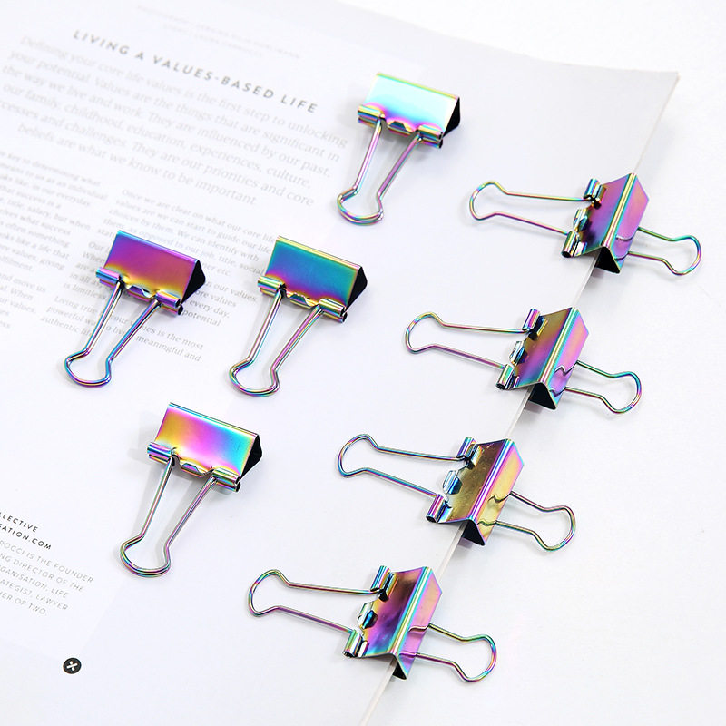 Clip color long tail clip file clip swallowtail clip office supplies binding clip stationery book clip small clip