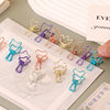 Creative metal color small clip, hand ledger, small book clip, creative stationery office clip, bill long tail clip, cute