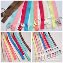 No.3# resin single-sided zipper handmade DIY luggage color matching color contrast two-color zipper dozens of spelling methods