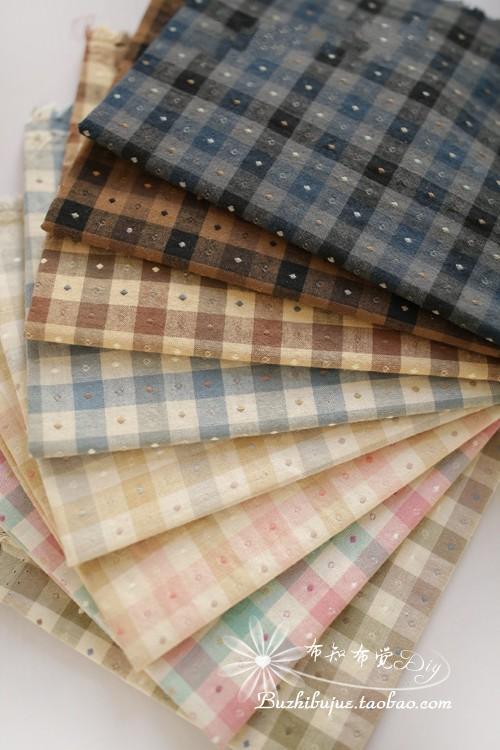Vải nhuộm vải đầu tiên DIY chắp vá vải thủ công 8 màu jacquard giặt vải tay đầu tiên nhuộm vải linen may quần
