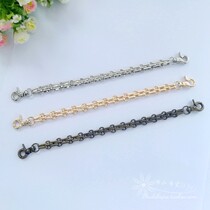 25cm double buckle lobster buckle ancient bronze gold silver neckline gold bag chain sub chain short chain Three-row chain