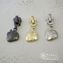 Metal Zipper Head 3 Number 5 Resin Pull Sheet Luggage Dress DIY Accessories Accessories Pull head lip gold bag