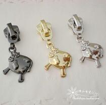 High-end metal zipped head 3 5 zipped pull head pull head pull head luggage clothing DIY accessories Accessories Cows