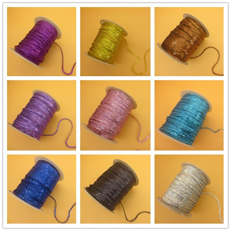 Factory direct sales 3mm diameter laser pvc connection sequin belt connection sequins diy clothing accessories