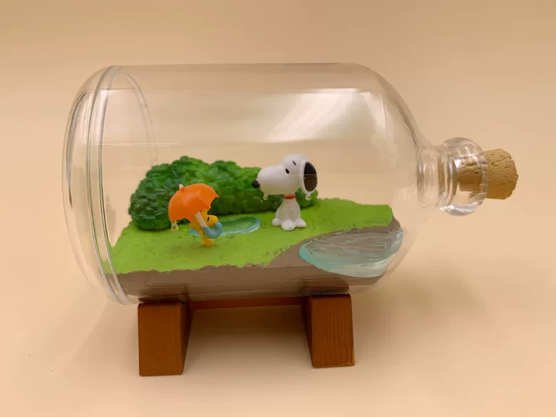Снупи SNOOPY Scene Box Egg Seaside Holiday Series Desktop Ornaments Doll Motherland Version Blind Box