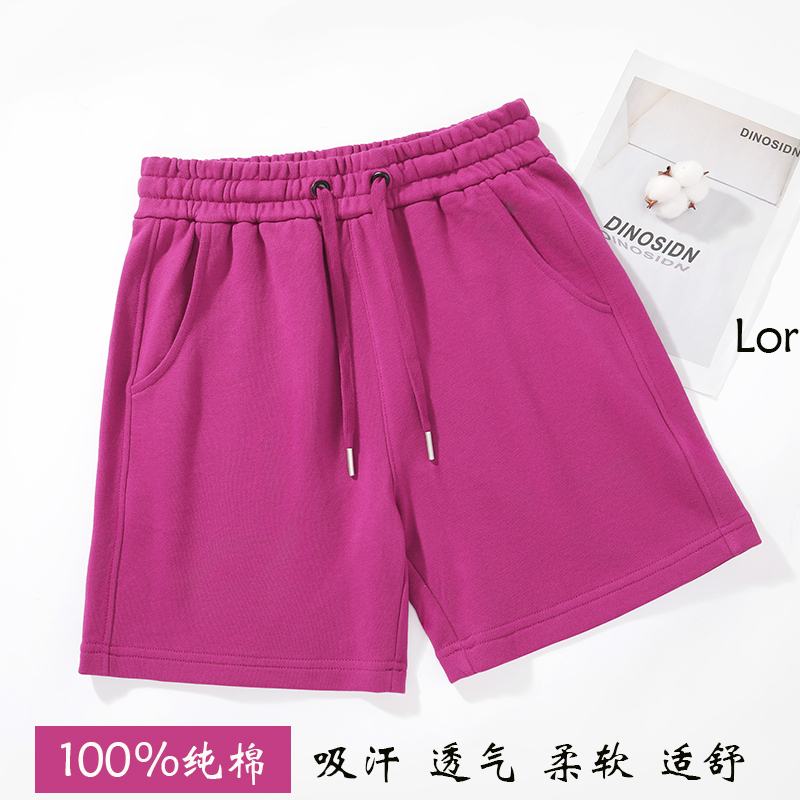 100% Cotton Shorts, Women's Sports Pants, Summer Five-Quarter Pants, Casual Pants, Beach Pants, High-Waisted Shorts, High-Quality for Home and Outdoor Wear