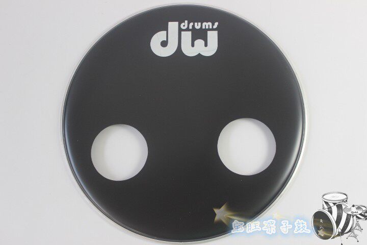 DW bottom drum ground drum resonance surface drum skin large drum skin drum skin double hole pickup hole skin