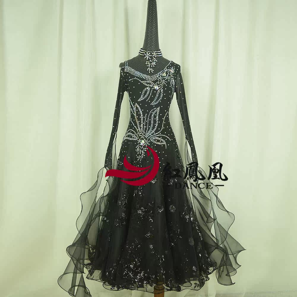 Red Phoenix High-end Custom New Morden Dance Dress Competition Skirt Stage Play Out National Standard Social Dance Dress BR784