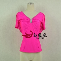 Red Phoenix Upscale Morden Practice Skirt Half Body Dress National waltz Practice Costume square ballroom danced dress L153