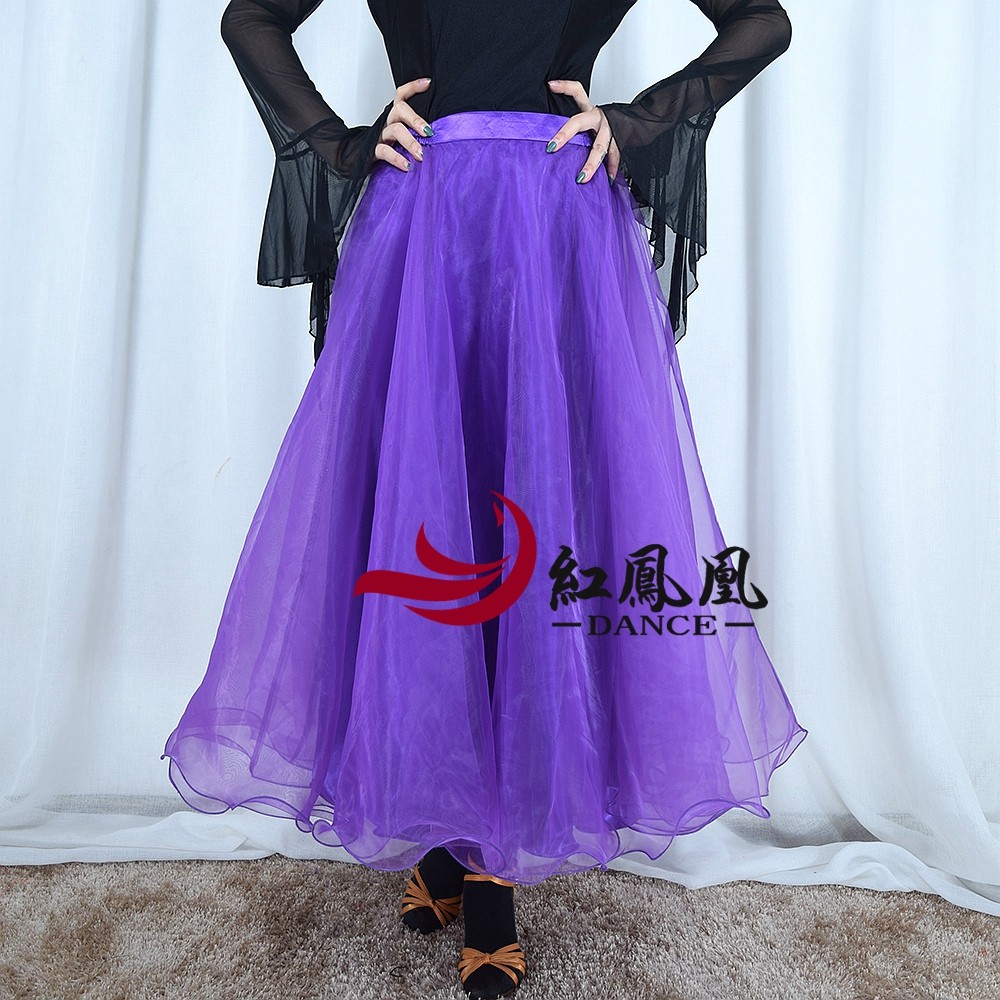 Red Phoenix Custom Morden Practice Skirt Half Body Dress National waltz Practice Utiliti square social dance dress L162