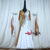 Red Phoenix High-end Customised National Standard Waltz Tango Performance Wear Morden Race Dress Children B901