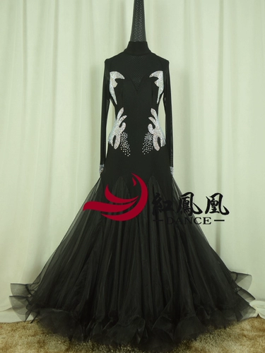 Red Phoenix High -End Modern Dance Sware Skirt Spating Stage Standard Walz Malph Dance Dance Юбка BR755