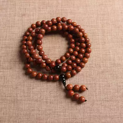 Yellow special price treatment of Surabaya Stone 108 grains of Buddha beads hand authentic Shandong Fugui red stone stone hand